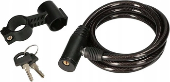 Zabezpieczenie linka blokada rowerowa 150cm uchwyt