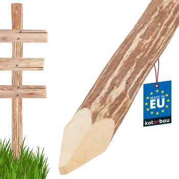 Palik strugany ogrodzeniowy drewniany leszczynowy 90 cm