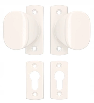 Pochwyt uchwyt drzwiowy szyld 125mm furtki bramki - Kolor biały