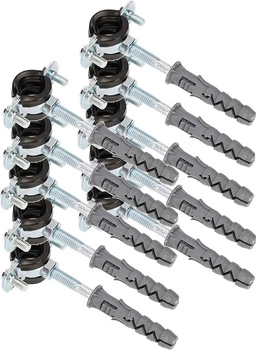 Obejma do rur 3/8" uchwyt guma uszczelka - 10 szt.