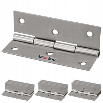 Zawias splatany skrzydełkowy 70 mm nikiel zestaw 12 szt.