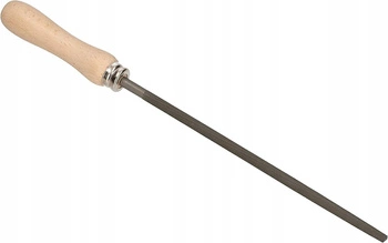Pilnik warsztatowy okrągły z drewnianą rączką 20cm