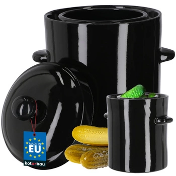 Beczka kamionkowa garnek hermetyczny z pokrywką do kiszenia kapusty 5 l