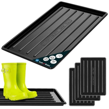 Ociekacz na buty 45x30 cm zestaw 3 szt. - Kolor czarny