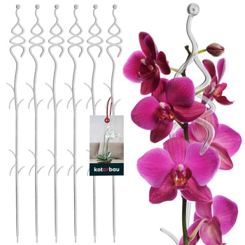 Podpora do roślin plastikowa transparentna 55 cm zestaw 6 szt.