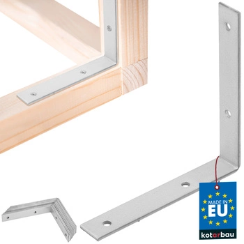 Kątownik ciesielski nierdzewny ocynkowany 125x125x20 mm zestaw 12 szt