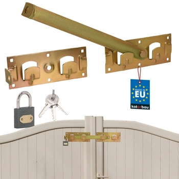 Zasuwa bramowa dwuskrzydłowa rygiel 430 mm cyrkiel