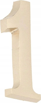 Cyfra na dom "1" numer domu na drzwi 5 cm satyna