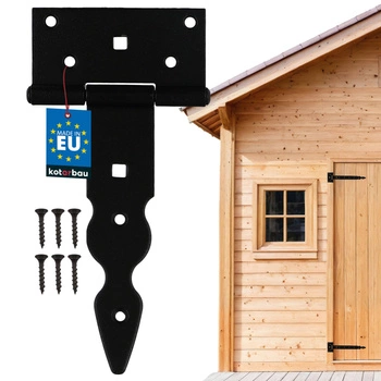 Zawias altanowy t do drzwi okiennic altan czarny 150 mm