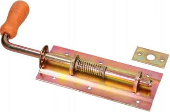 Zasuwa zasuwka 250 mm rygiel bramy drzwi sprężyna - Kolor czarny