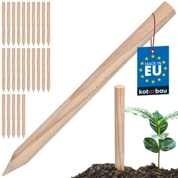Paliki drewniane bukowe geodezyjne do warzyw drzewek 40 cm zestaw 25 szt.