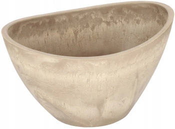 Doniczka łódka podłużna donica osłonka kompozytowa beżowa