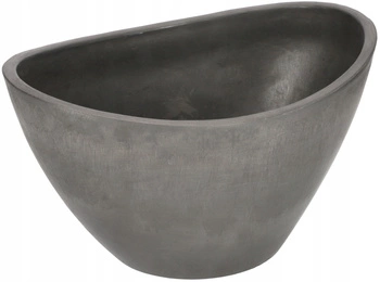 Doniczka łódka podłużna donica kompozytowa szara