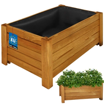 Donica ogrodowa na taras zewnętrzna drewniana dąb 60x33cm