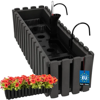 Doniczka balkonowa balkonowa szara na balustradę 600 MM