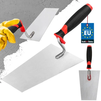 Kielnia murarska trapezowa nierdzewna gumowy uchwyt 180 mm