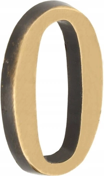 Cyfra na dom "0" numer domu na drzwi 3d 5cm patyna