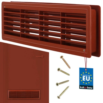Kratka drzwiowa wentylacyjna łazienkowa do drzwi wc plastikowa 135x488 mm