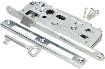 Zamek wpuszczany do drzwi 90x40 mm klucz hobes