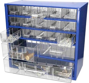 Organizer warsztatowy modułowy regał 18 szuflad