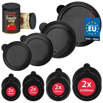 Pokrywka na puszkę wieczko 100/84/73/65 mm zestaw 8 szt