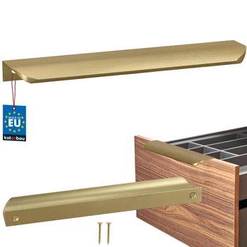 Uchwyt meblowy aluminium złoty mat 192/212 mm