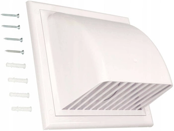 Osłona wywiewna kanału okrągłego biała fi 150mm