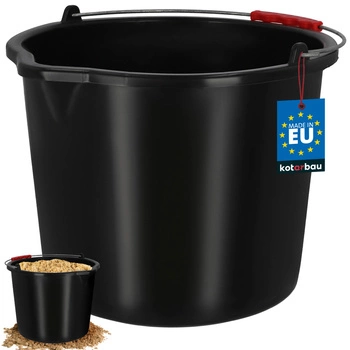 Wiadro budowlane gospodarcze z dzióbkiem 16 l czarne