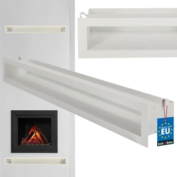 Luft kominkowy kratka kominkowa biała stal 80 cm