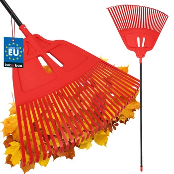 Grabie wachlarzowe do liści 68 cm + trzon aluminiowy 1,5 m