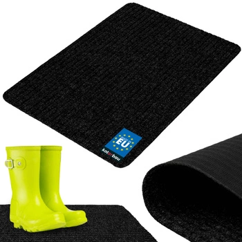 Wycieraczka do butów chłonna antypoślizgowa dywanik mata czarna 70x50 cm