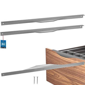 Uchwyt meblowy aluminium srebrny 416/436 mm zestaw 2 szt