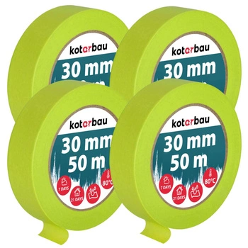 Taśma malarska papierowa neon 30 mm 50 m zestaw 4 szt.