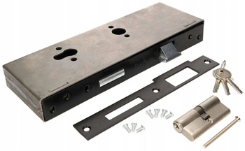 Zamek wpuszczany prawy 90x63 puszka z wkładką