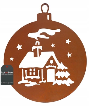 Bombka świateczna ozdoba figurka metalowa rdza