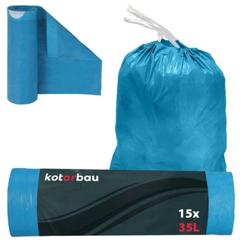 Worki na śmieci odpady z tasiemką uniwersalne 35 l