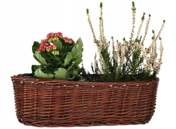 Doniczka osłonka wiklinowa koszyk na kwiaty - 50 cm
