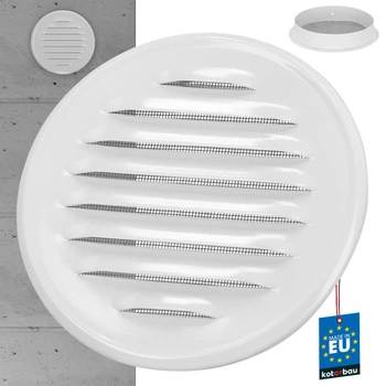 Kratka wentylacyjna stal nierdzewna okrągła siatka fi 150 mm