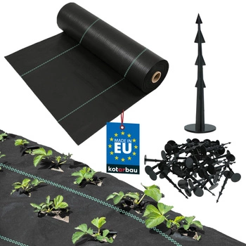 Agrotkanina ogrodowa uniwersalna na chwasty z kołkami 110 g/m2 0,4x100 m