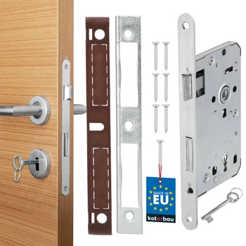 Zamek wpuszczany na klucz prawy wkład 72/55