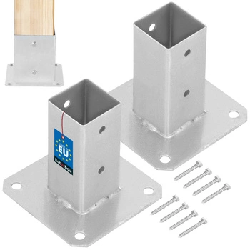 Podstawa słupa przykręcana 50x50 mm zestaw 2 szt.