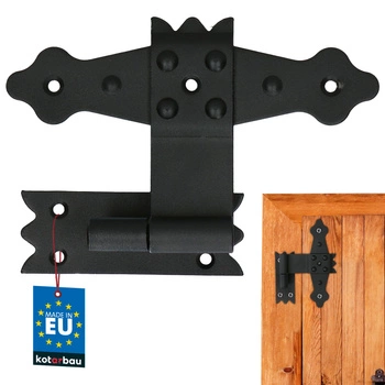 Zawias do okiennic altany środkowy stalowy retro czarny 160 mm