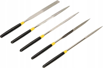 Zestaw pilników diamentowych igłowych do metalu 160 mm 5 szt.