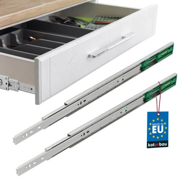 Prowadnica kulkowa do szuflad samodomyk pełen wysuw 500 mm zestaw 2 szt.