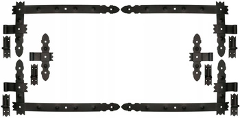 Zawias pasowy kątowy 600 garażowy narożny do okiennic - Kolor czarny