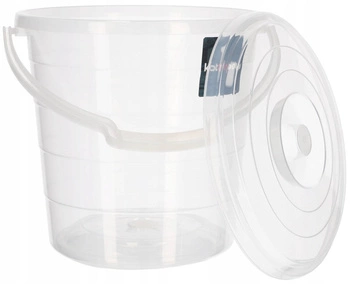 Wiadro pojemnik transparentny z pokrywką miarką 10l