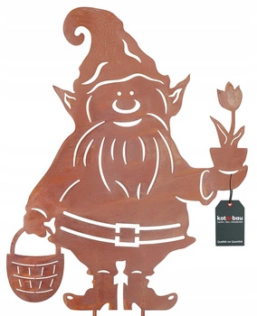 Figurka skrzat figura ozdoba metal ogrodowa rdza