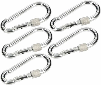 Karabińczyk karabinek skręcany 90 hak do lin - 5 szt.