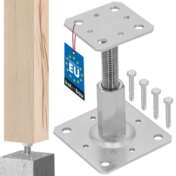 Wspornik słupa regulowany w pionie 110x80 mm