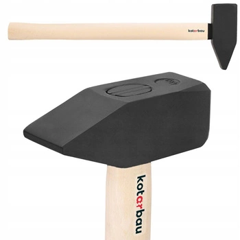 Młotek ślusarski stal 4 kg wbijania gwoździ trzonek drewniany